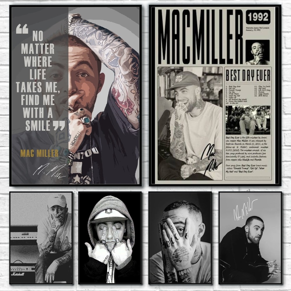 Interior Design Poster - Rapper M-Mac Miller โปสเตอร์ตกแต่งบ้านตกแต่งภายใน Wall Art