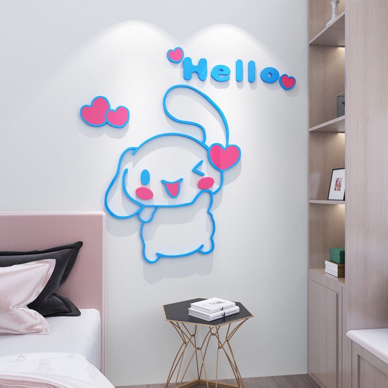Interior Design Room - ซานริโอ ซินนามอนโรล 3D อะคริลิคห้องเด็กพื้นหลังผนังตกแต่งสติกเกอร์วอลล์เปเปอร์สติกเกอร์กระจกตกแต่งบ้านหรือห้องครัว
