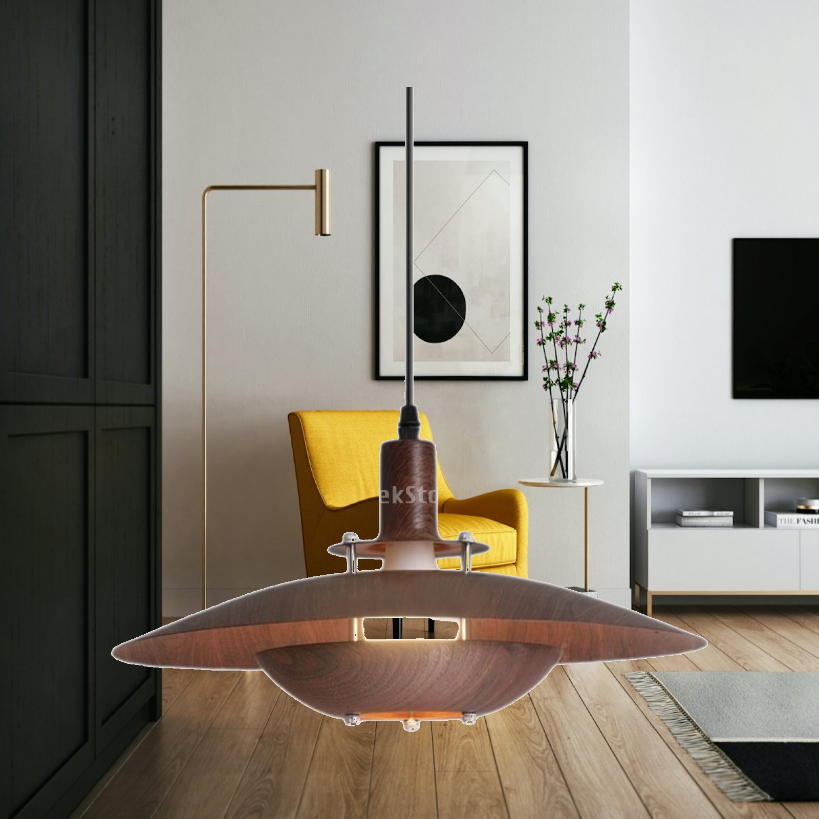 Interior Design Kitchen And Living Room - โคมไฟเพดานสไตล์คันทรีแบบเรียบง่าย โคมไฟระย้าเหล็กสำหรับห้องครัว ห้องนั่งเล่น ดีไซน์ตกแต่งภายในทันสมัย