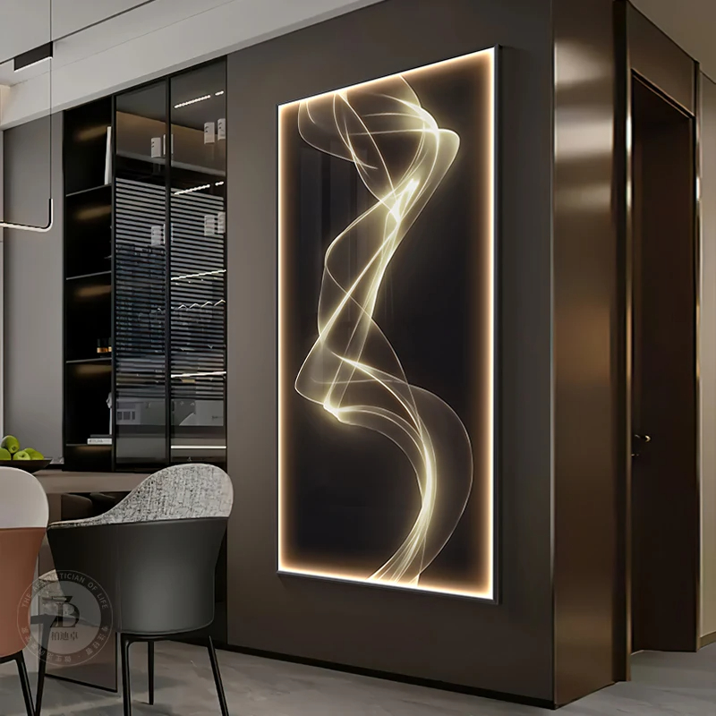 Interior Design Kitchen And Living Room - โคมไฟติดผนังแบบโมเดิร์นไฟ LED ภาพวาดภายในสำหรับบ้านห้องนั่งเล่นห้องครัวทางเดินตกแต่งห้อง