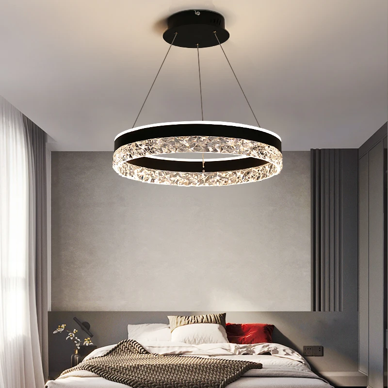 Interior Design Kitchen And Living Room - โคมไฟเพดานคริสตัล LED ดีไซน์หรูหราทันสมัย สำหรับห้องนั่งเล่น ห้องนอน โรงแรม