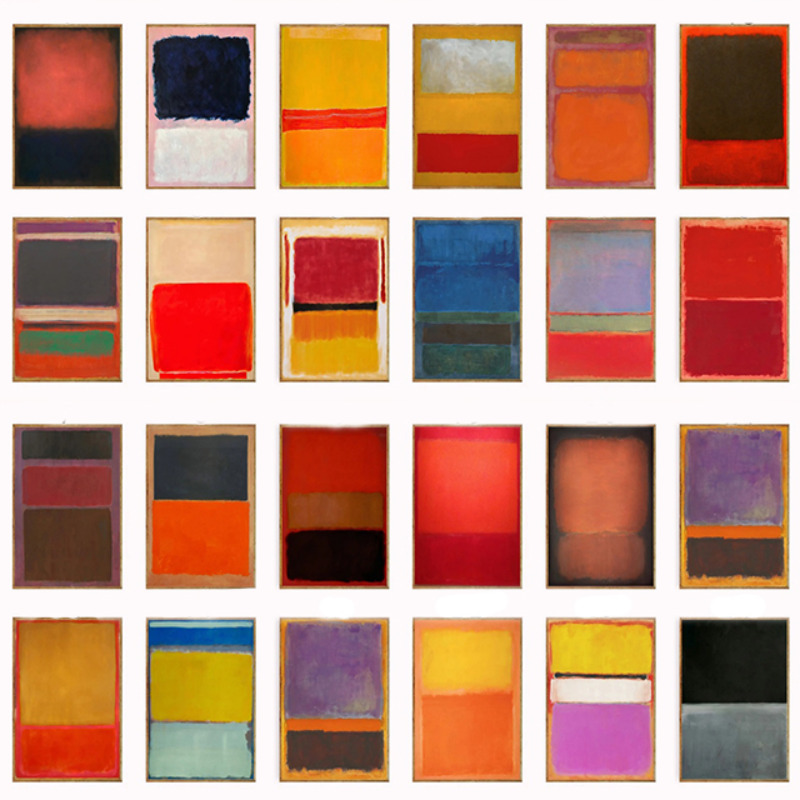 Interior Design Poster - ตกแต่งผนัง, ชุดโปสเตอร์ Mark Rothko, พิมพ์ Rothko,