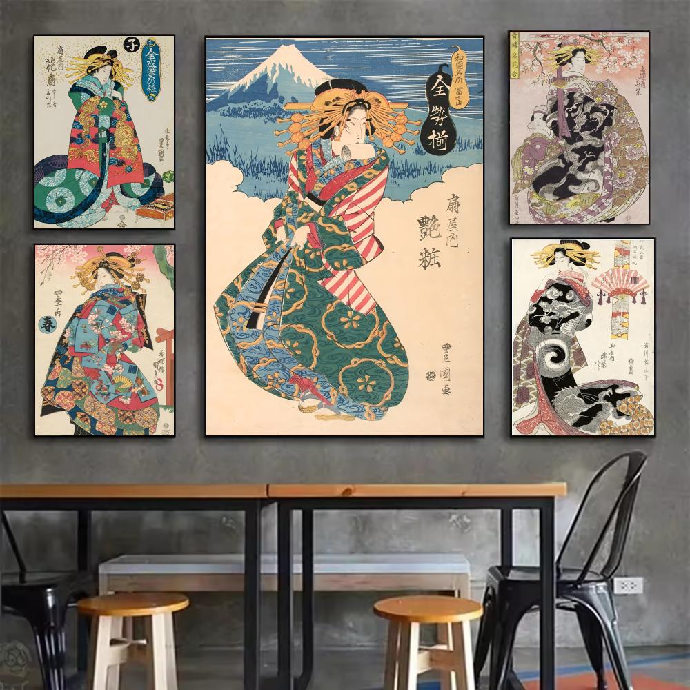 โปสเตอร์เกอิชาญี่ปุ่นย้อนยุค ส - Interior Design Poster บทวิจารณ์และราคา