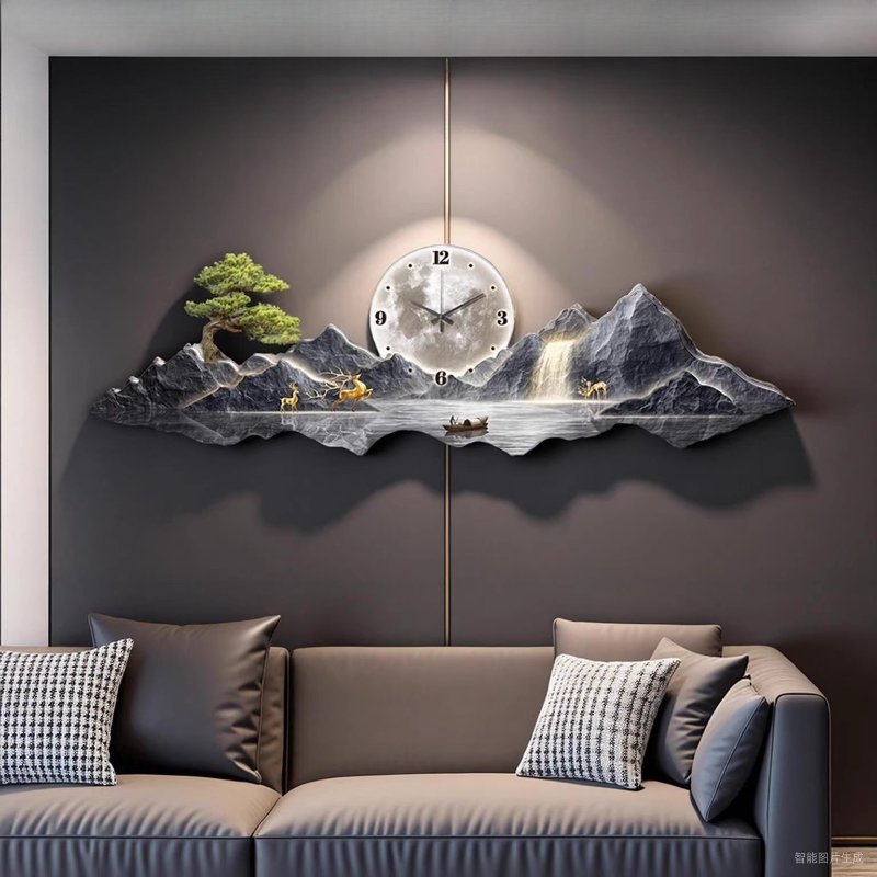 นาฬิกาแขวนผนังดีไซน์หรูหรา เงี - Interior Design Kitchen And Living Room บทวิจารณ์และราคา