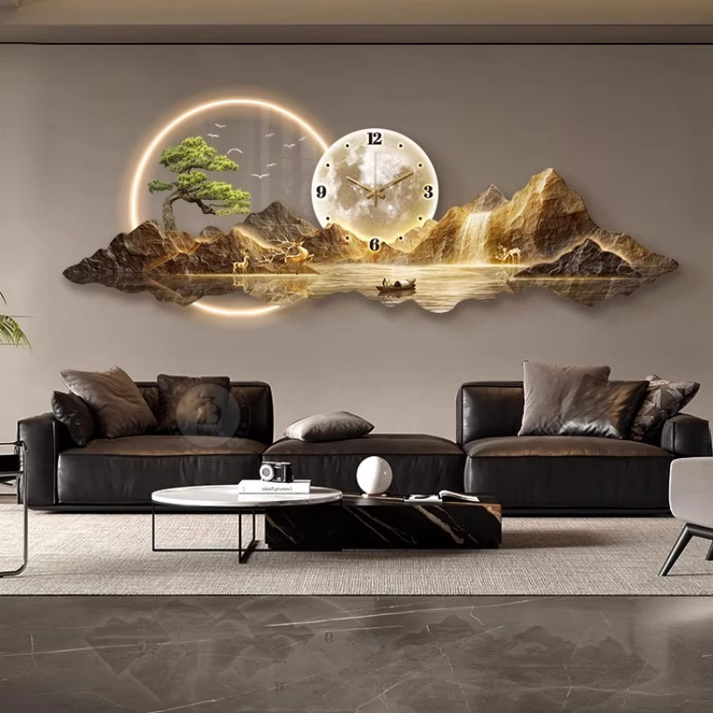 นาฬิกาแขวนผนังดีไซน์หรูหรา เงี - Interior Design Kitchen And Living Room บทวิจารณ์และราคา