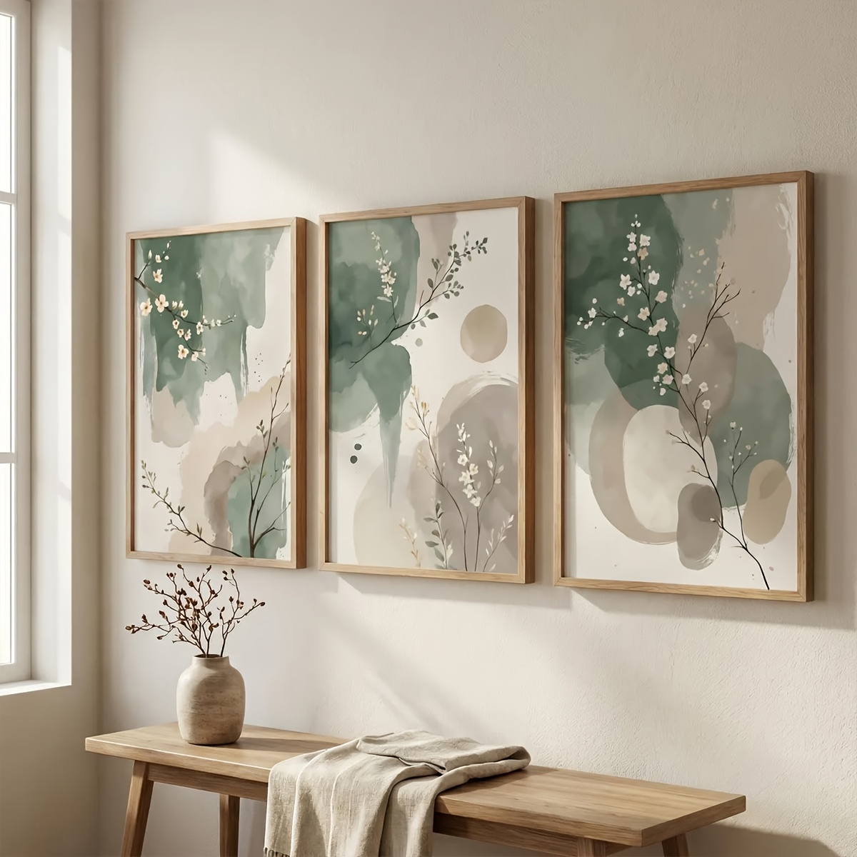 ภาพพิมพ์บนผ้าใบลายใบไม้สไตล์ญี - Interior Design Office บทวิจารณ์และราคา