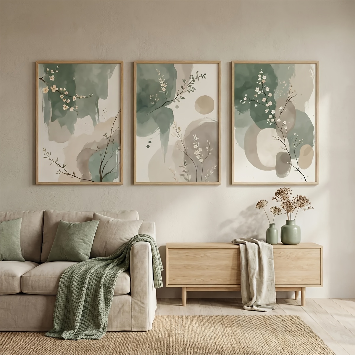 ภาพพิมพ์บนผ้าใบลายใบไม้สไตล์ญี - Interior Design Office บทวิจารณ์และราคา