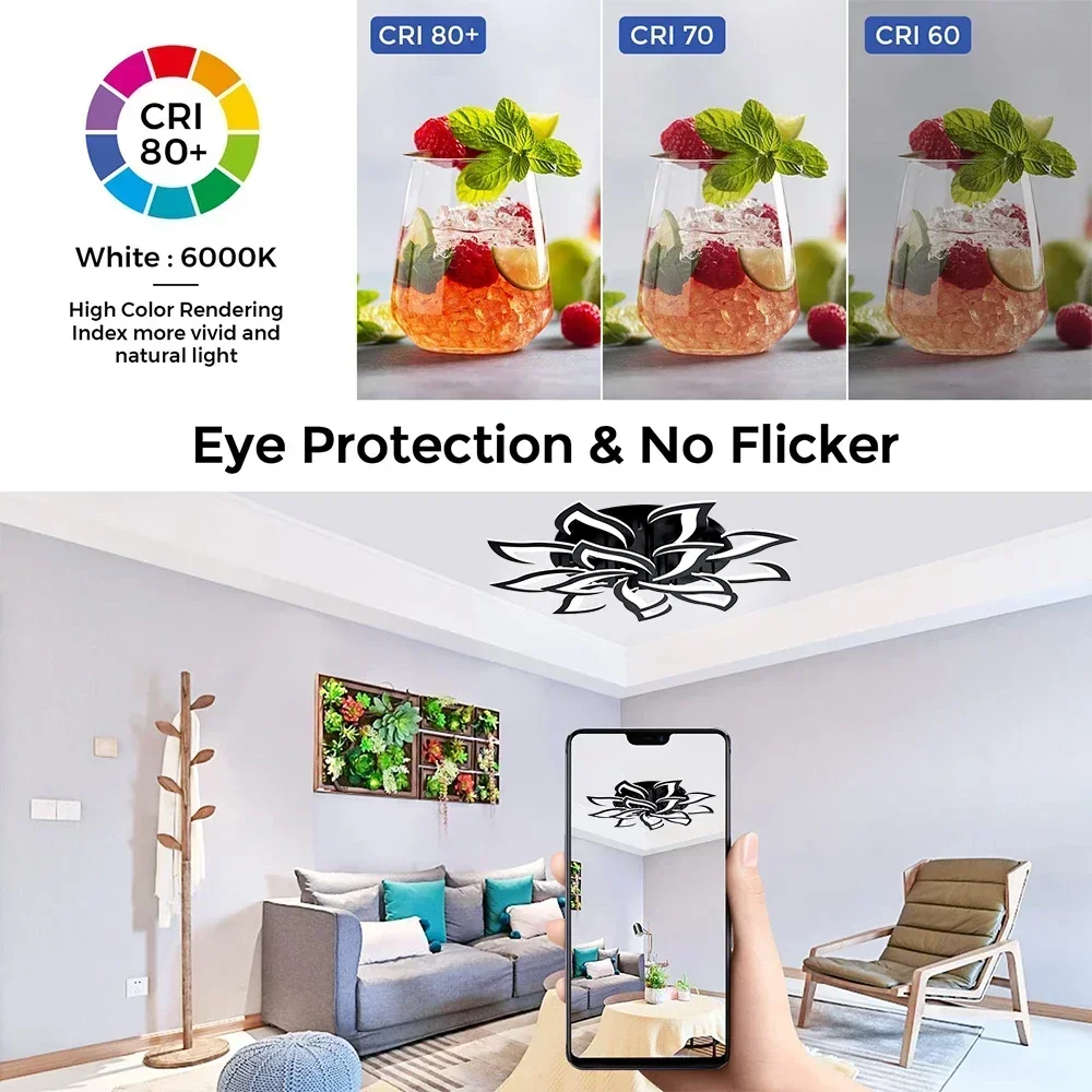 โคมระย้ากลีบดอก LED ของนักออกแ - Interior Design Kitchen And Living Room บทวิจารณ์และราคา