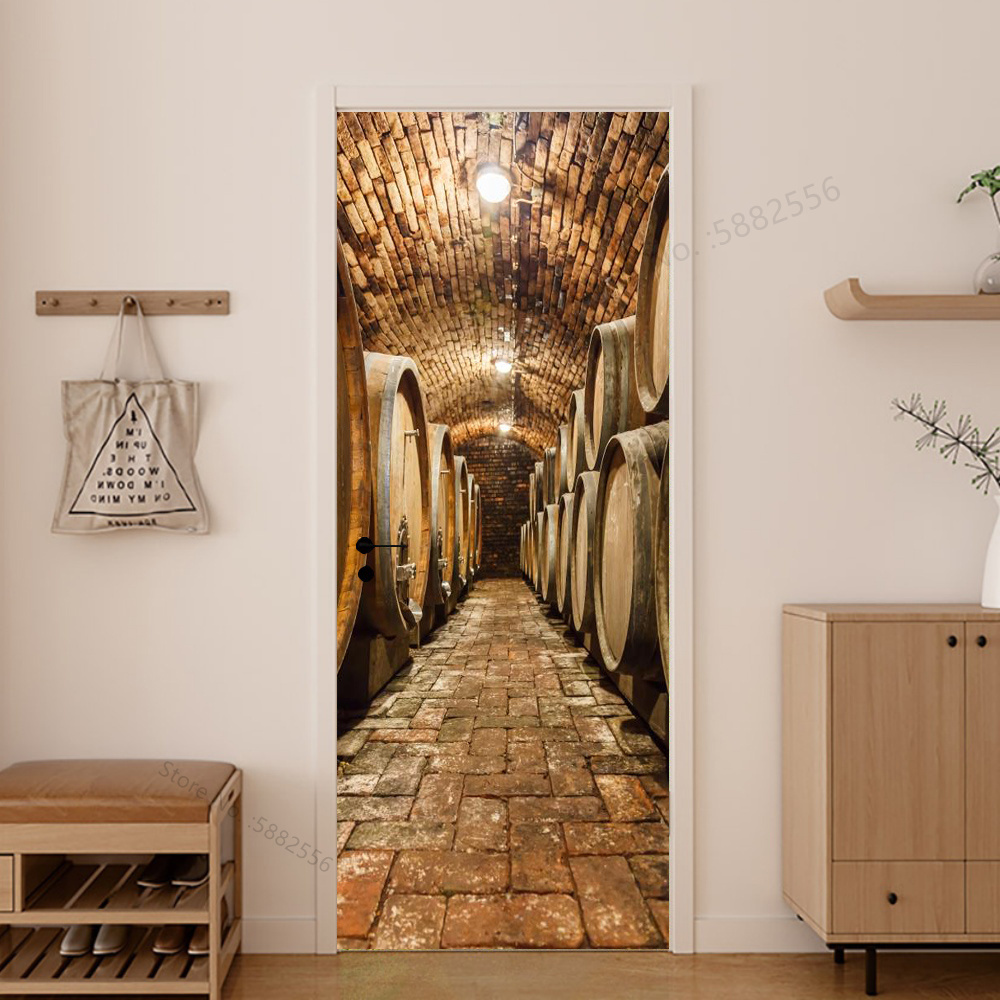 สติกเกอร์ประตูไม้ลายไม้เทียม ฟ - Interior Design Home บทวิจารณ์และราคา