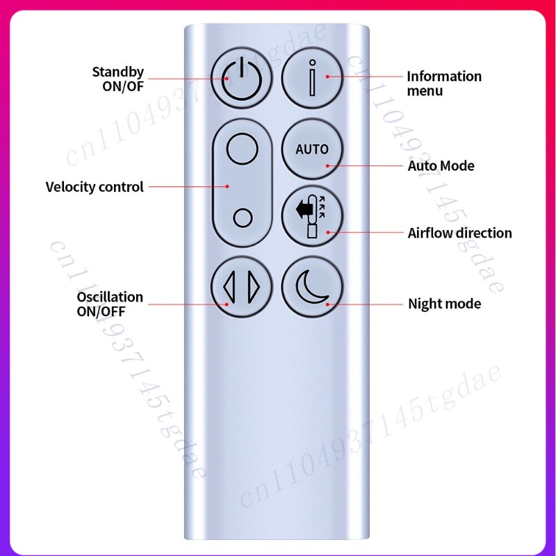 รีโมทคอนโทรลทดแทนสำหรับพัดลมกร - Dyson Fan Tp07 บทวิจารณ์และราคา