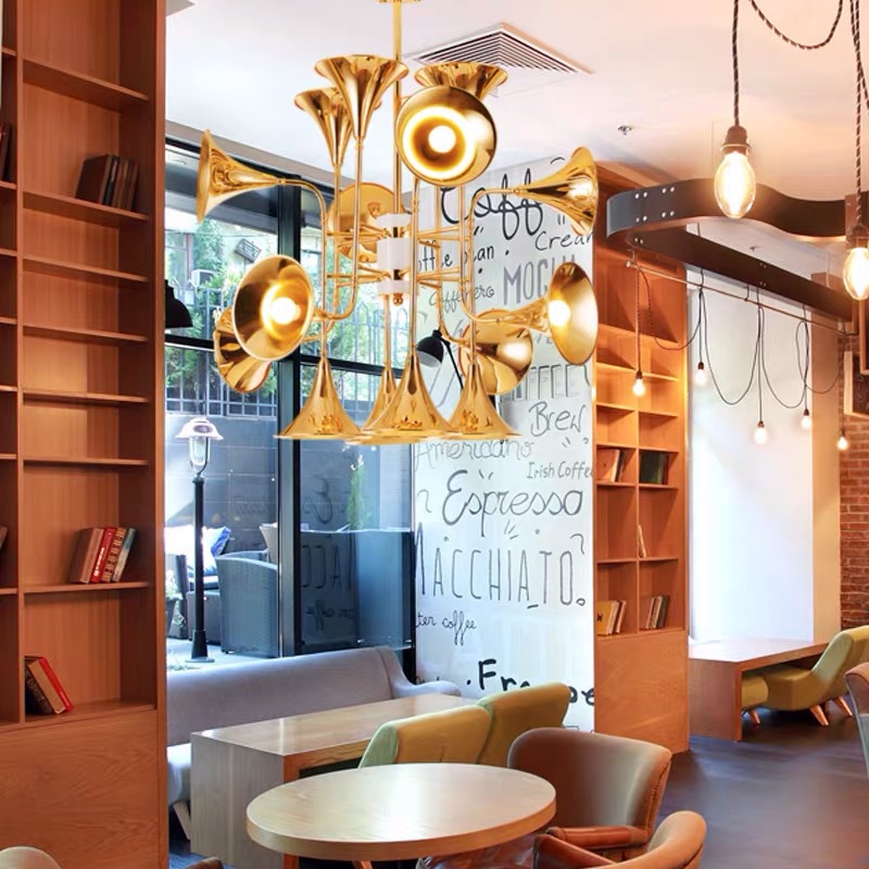 Nordic ทรัมเป็ตจี้โคมไฟสําหรับ - Interior Design Kitchen And Living Room บทวิจารณ์และราคา