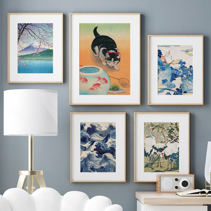 ภาพพิมพ์บนผ้าใบของคาตสึชิกะ โฮ - Interior Design Home บทวิจารณ์และราคา