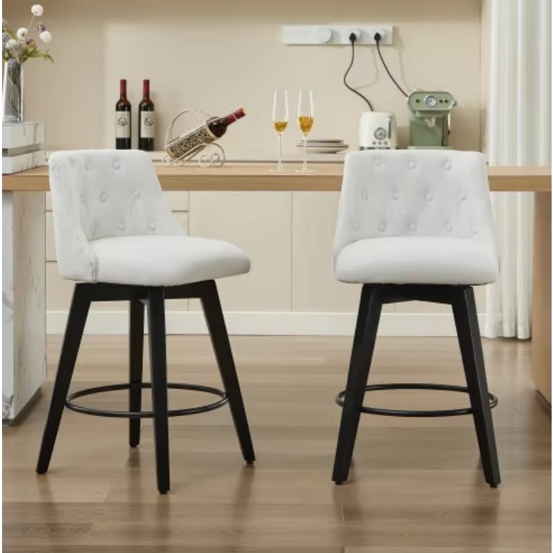 เก้าอี้บาร์ผ้าสไตล์โมเดิร์น ขา - Interior Design Kitchen And Living Room บทวิจารณ์และราคา